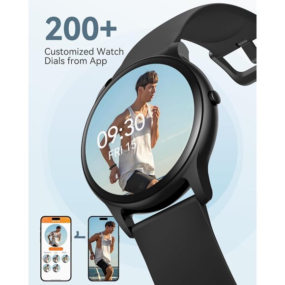 AGPTEK Smart Watch 5ATM Waterproof Smartwatch Fitness Tracker Watch Sports Modes - Picture 7 of 10